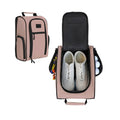 Goloni Golf Shoe Bag for Men Women, Ventilated Golf Shoe Bag with Side Pockets, Lightweight Portable Golf Shoe Carrier for Golf Shoes, Tees, Balls & Accessories,Light Pink