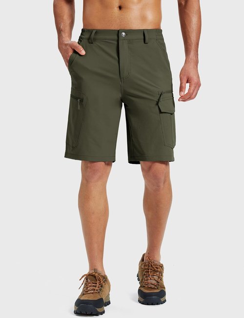 MAGCOMSEN Men's Hiking Cargo Shorts - Quick Dry Lightweight Design with 7 Pockets | Outdoor Fishing Casual Wear
