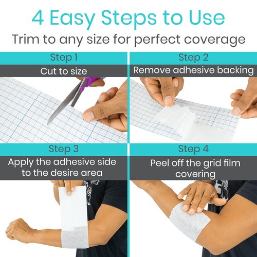 ViveCare Soft Cloth Surgical Tape 4" x 10 Yards (3 Rolls) - Hypoallergenic Medical Paper Tape for Wound Care - First Aid Kit Supplies for Wound Dressing - Latex-Free Breathable Tape Gauze