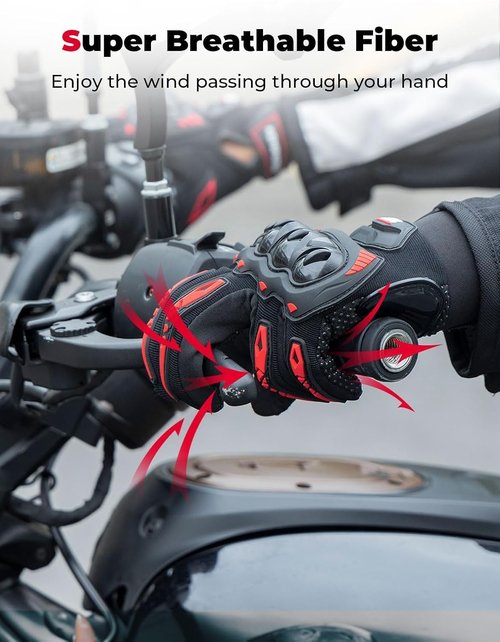 KEMIMOTO Touchscreen Motorcycle Gloves - Anti-Slip Dirt Bike Riding Gear for Men & Women | Versatile for ATV, UTV, Motocross