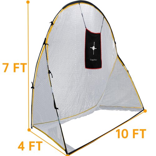 Gagalileo Golf Net: 10x7ft Practice Driving with Barrier Tur Mat Target for Backyard Home Adults Beginners