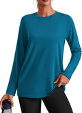 PINSPARK Long Sleeve Workout Tops for Women - Quick Dry UPF 40+ Athletic Shirt for Gym & Hiking