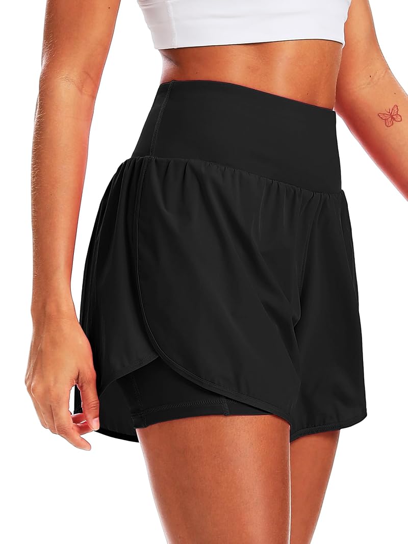 CADMUS 2-in-1 5'' Workout Shorts with Phone Pockets – Black