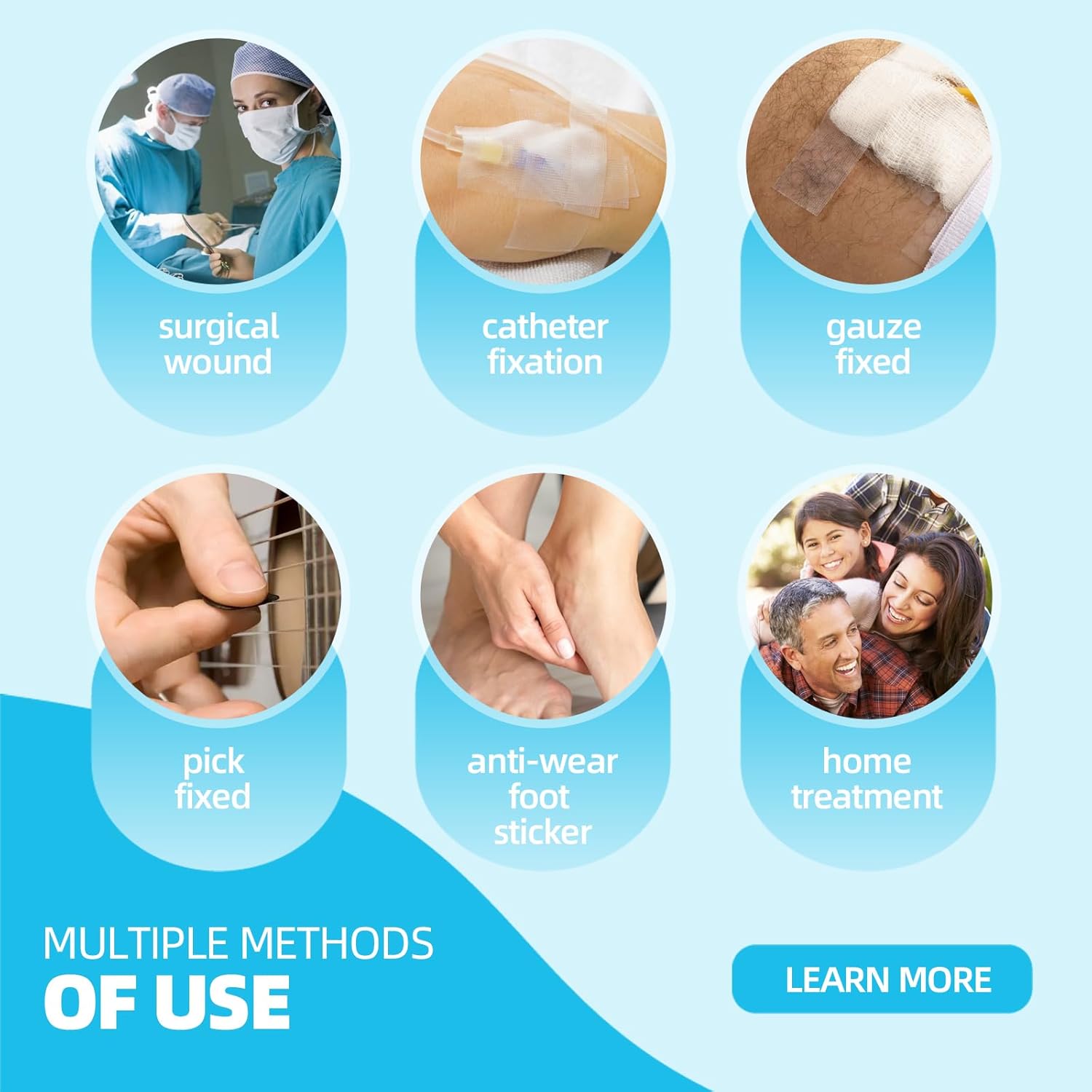 OK TAPE OKPore Transparent Medical Tape - Hypoallergenic, Breathable First Aid Surgical Tape | 1in x 10yds (Pack of 12)