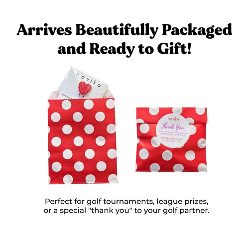 Navika Crystal Heart Golf Ball Marker & Hat Clip | Premium Valentine's Day for Women | Sparkly Golfing Accessory for Ladies' Leagues & Tournaments