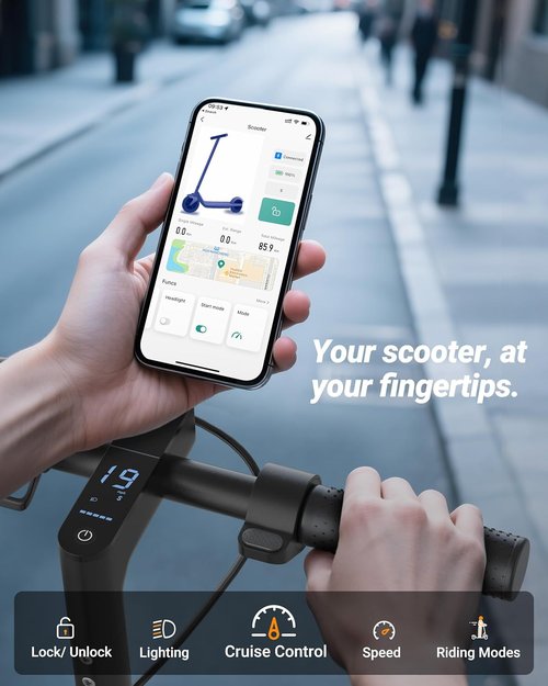 Electric Scooter by [Brand Name] - 350W-500W Motor, 9-22 MPH, 10-41 Miles Range, Dual Suspension & Braking