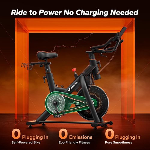 Merach Exercise Bike - Low Noise Indoor Stationary Bike with App & Tablet Mount | 300 Lb Capacity