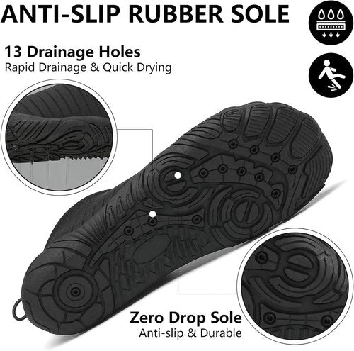 Mishansha Water Swim Shoes - Barefoot Design with Wide Toe Box | Sizes 5.5-13.5 Women & 3-11.5 Men