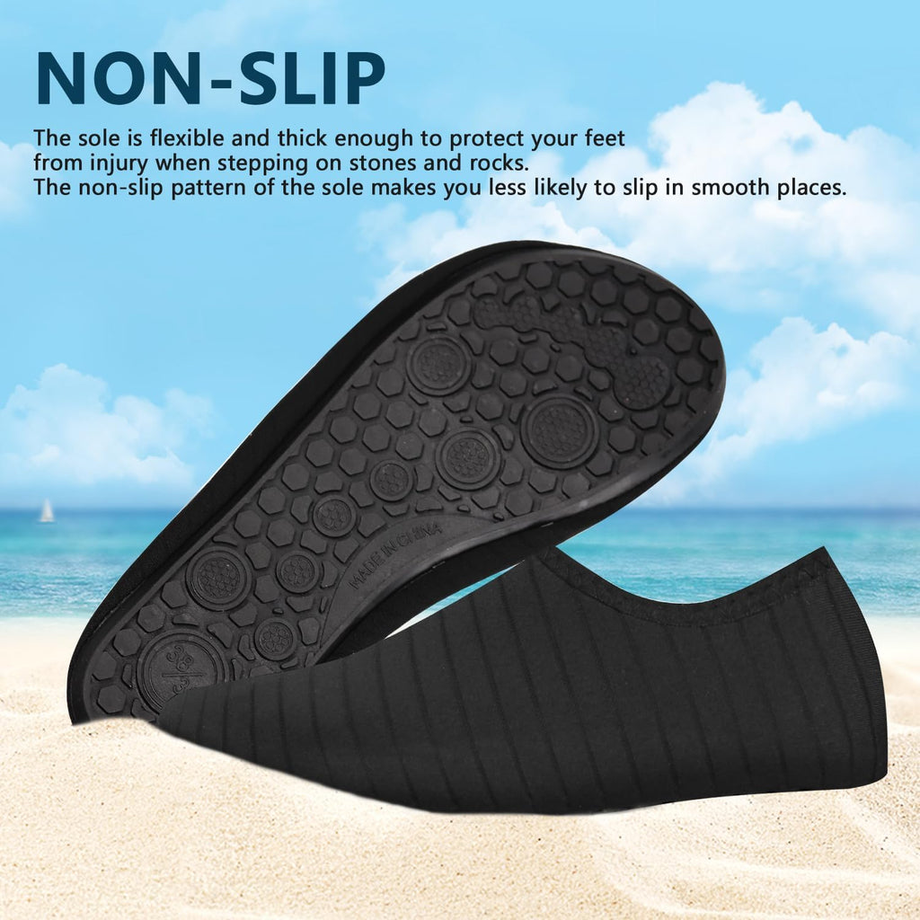 Skiennix Water Shoes - Quick-Dry Aqua Socks for Men & Women | Non-Slip Barefoot Design for Pool & Beach