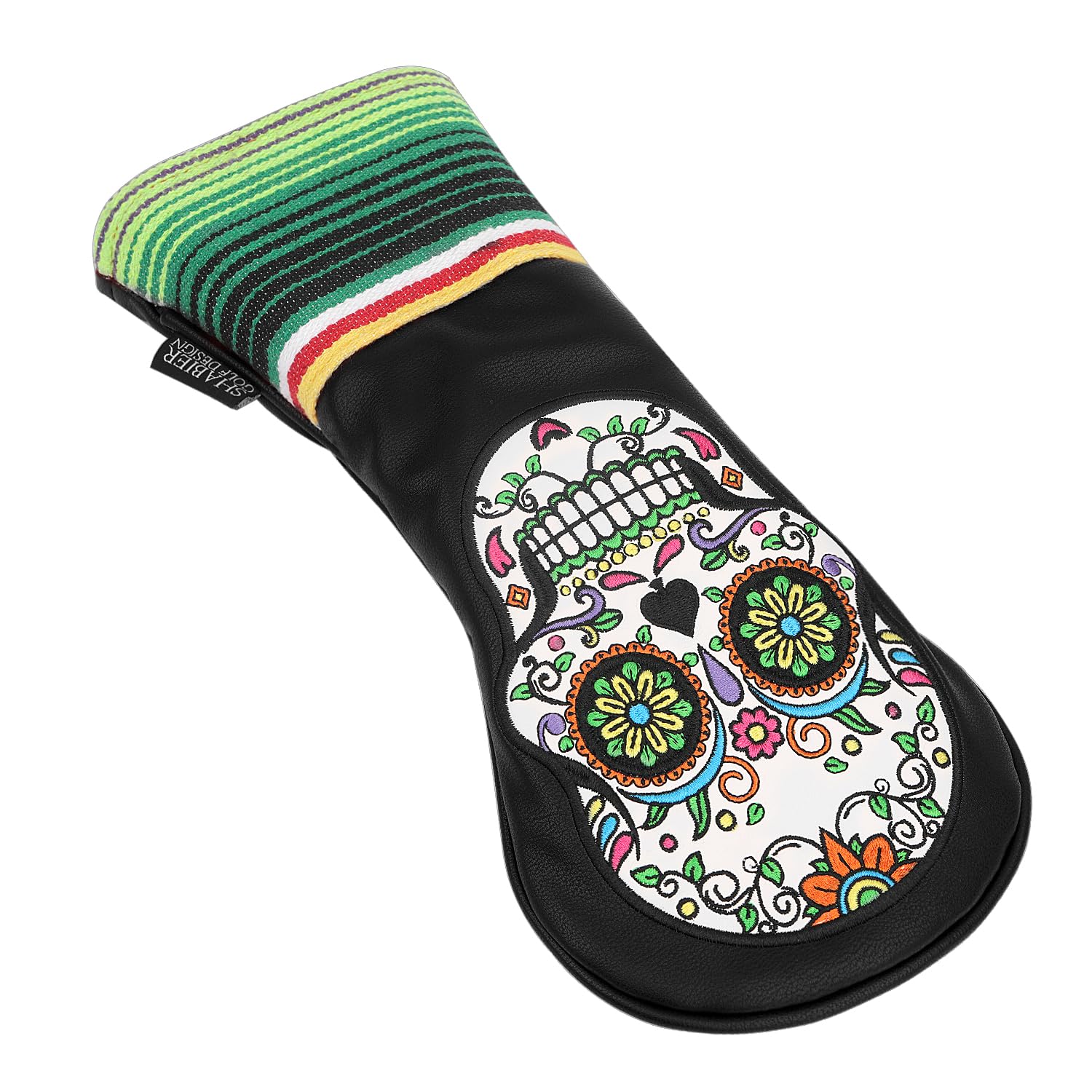 SHABIER Green Eyes Design Golf Headcover with Skull Design for Golf Club (Black, Fairway)