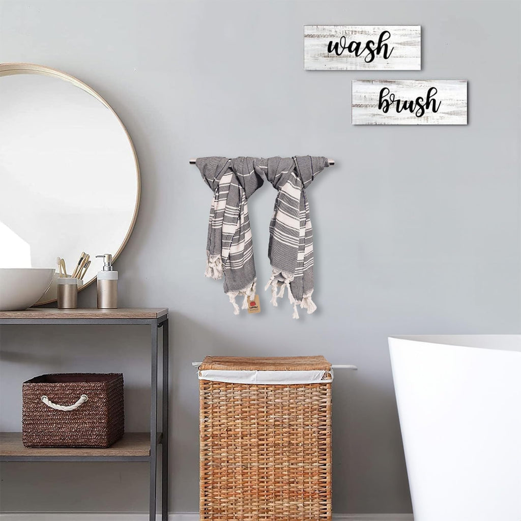 Bazaar Anatolia Turkish Hand Towels for Bathroom Set of 2 | 39"x19", Cotton | Bathroom & Decorative Hand Towels for Kitchen Dishcloth, Tea, Yoga, Face, Gym - Ethnic Red