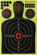 Silhouette Splatter Targets by [Brand Name] - 12x18 Inch for Easy Shot Visibility | 10 Pack for BB Guns & Airguns