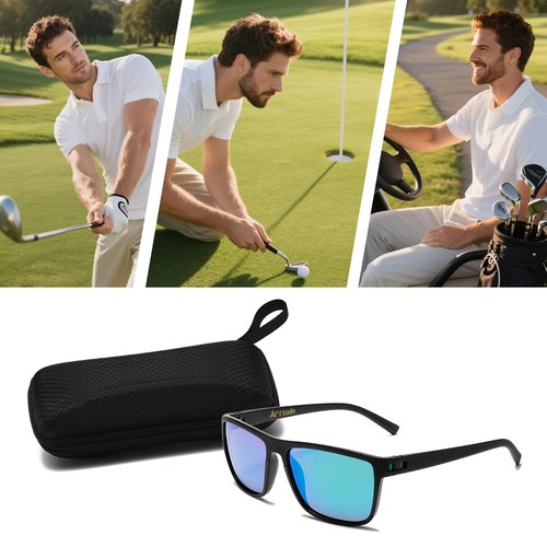 Arttodo Golf Sunglasses, UV Polarized Sunglasses for Men and Women, Lightweight Sunglasses with UV Protection for Golfer, Golf Accessories