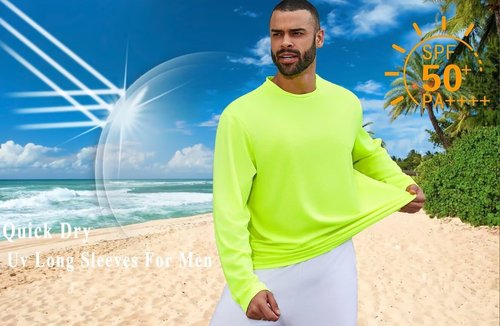 LeeHanTon Men's Sun Protection Hoodie - UPF 50+ Long Sleeve Athletic Shirt for Fishing & Hiking