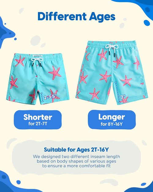 Maamgic Boys Swim Trunks - Comfortable Toddler Bathing Suit | Stylish Swim Shorts for Little Boys