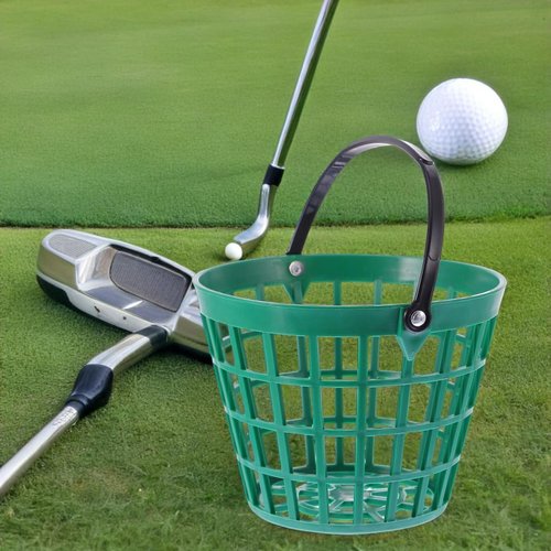 BESPORTBLE Golf Ball Picking Basket - Large Capacity Nylon Storage Bucket for Outdoor Use | Green