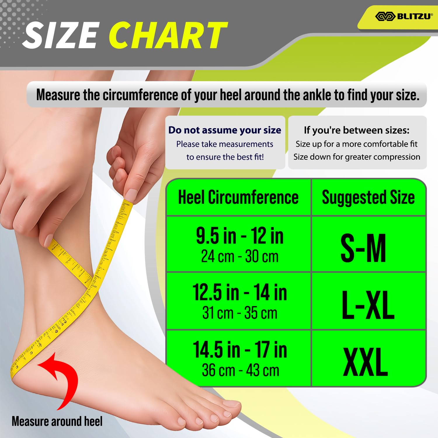 BLITZU Compression Socks for Plantar Fasciitis, Achilles Tendonitis, Arthritis Relief, Ankle Brace Compression Sleeve with Foot Arch Support, Ankle Wrap for Women, Men, Swelling & Heel Pain White XXL