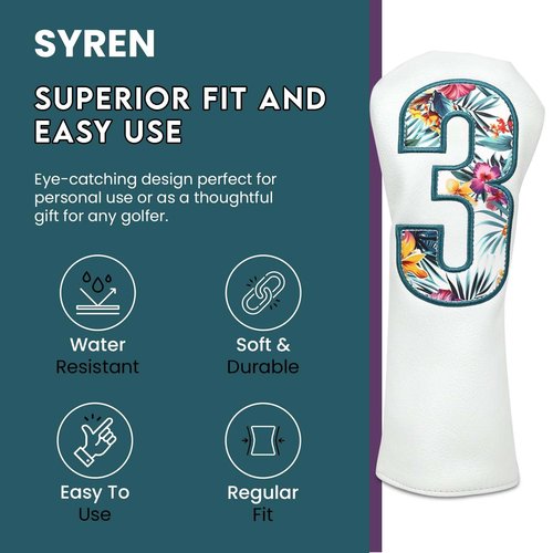 Syren Tropics Club Head Cover - Premium Golf Club Protector - Headcover for Odyssey | Essential Golf Accessories for Men with Premium Club Protection | Funny Golf Accessories for Men (for-Fairway)