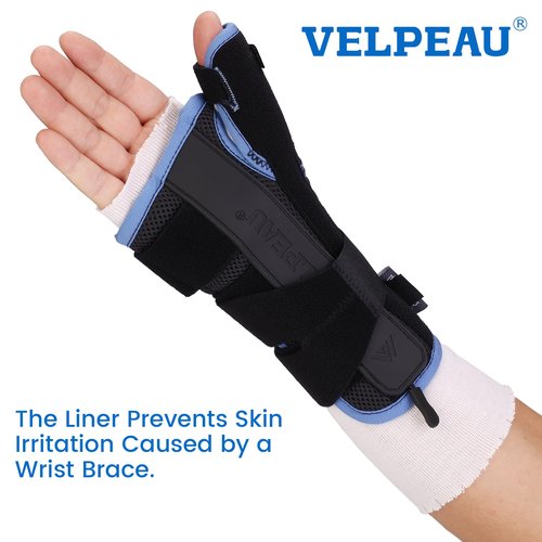 Hand Socks for Splint (Pack of 10), Stockinette Tubing, Thin Breathable Surgical Sleeves for Arm, Wrist and Thumb Sleeve Under Brace, Cast Wrap Liner for Men & Women, Fit Left & Right Hands (White, S)
