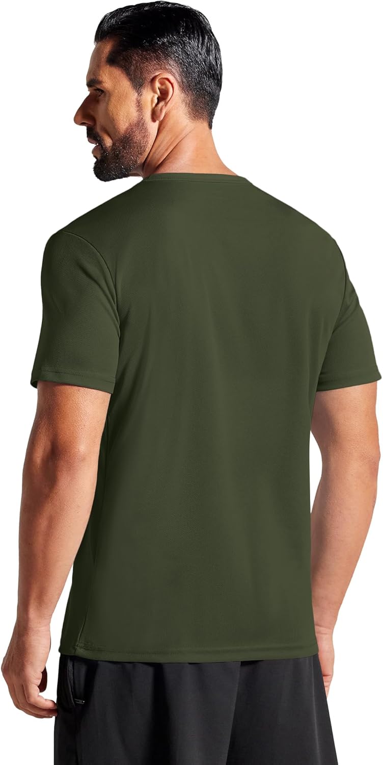 COOFANDY Men's Athletic T-Shirts - Quick Dry Moisture-Wicking Short Sleeve Workout Shirts | 3 Pack