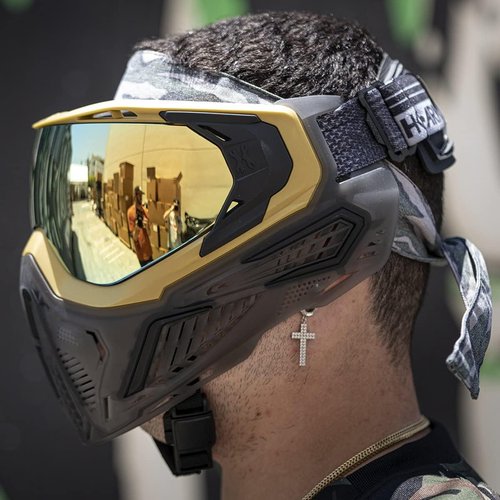 HK Army SLR Face Mask Goggle with Thermal Anti Fog HD Pure Lens System for Paintball and Airsoft