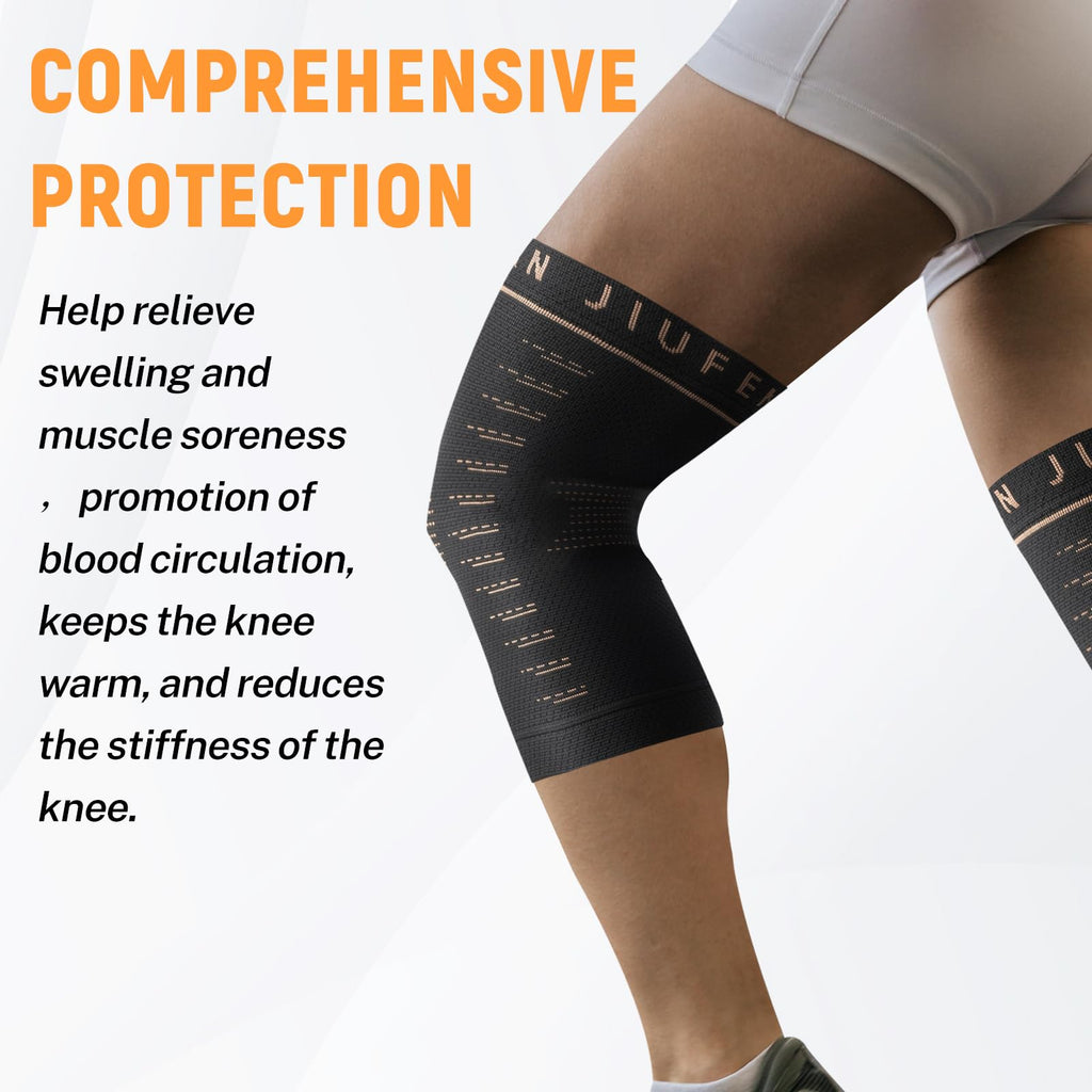JIUFENTIAN Copper Knee Sleeve,Copper Knee Braces for Women and Men Arthritis,ACL, Tendinitis, Meniscus Tear, Joint Pain Relief, Running, Working Out, Fitness, Weightlifting (Medium)