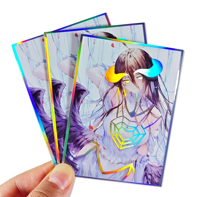 60-Card Holographic Standard Size Card Sleeves 66x92mm - PP, Acid-Free, Non-PVC, Top Loading