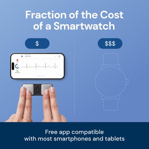 KardiaMobile EKG Monitor - FDA-Cleared Personal Heart Monitor | Detects AFib & Arrhythmias, Pocket Size