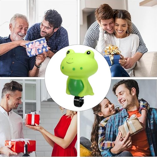 XMHBG Cute Frog Bike Bell - Loud & Clear Bicycle Handlebar Bell with Animal Design with Loud Crisp Clear Sound for Bike Accessories Decoration(Easy Installation)