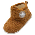 LeIsfIt Toddler Slippers Boys Girls Slippers Kids House Shoes Warm Lightweight Slipper Boots with Non-slip Sole Dark Brown 5.5-6 Toddler