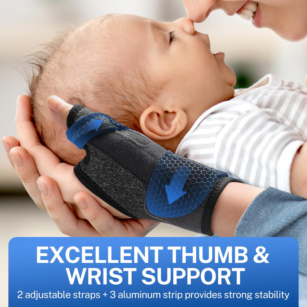 Fitomo Wrist Brace & Thumb Stabilizer, Carpal Tunnel, De Quervain's Tenosynovitis, Tendonitis, Arthritis Support, Thumb Splint for Pain Relief, Women and Men (Left Hand, L/XL)