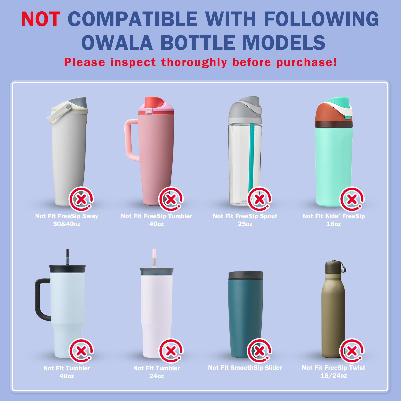 HEYSKAY 2PCS Silicone Boot for Owala Flask Water Bottle 24oz Anti-Slip Protective Sleeve for Owala Twist,FreeSip and Flip Stainless Steel Water Bottle BPA-Free Boot Bottom Base