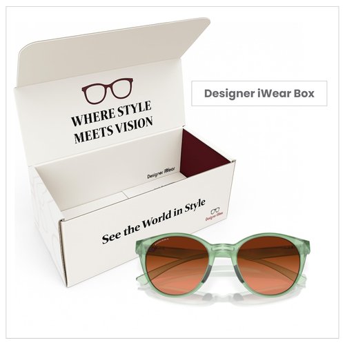 OAKLEY Spindrift OO9474 947413 52MM Transparent Jade/Prizm Brown Gradient Round Sunglasses for Women+ Bundle Accessory Leash Kit, Microfiber Pouch
