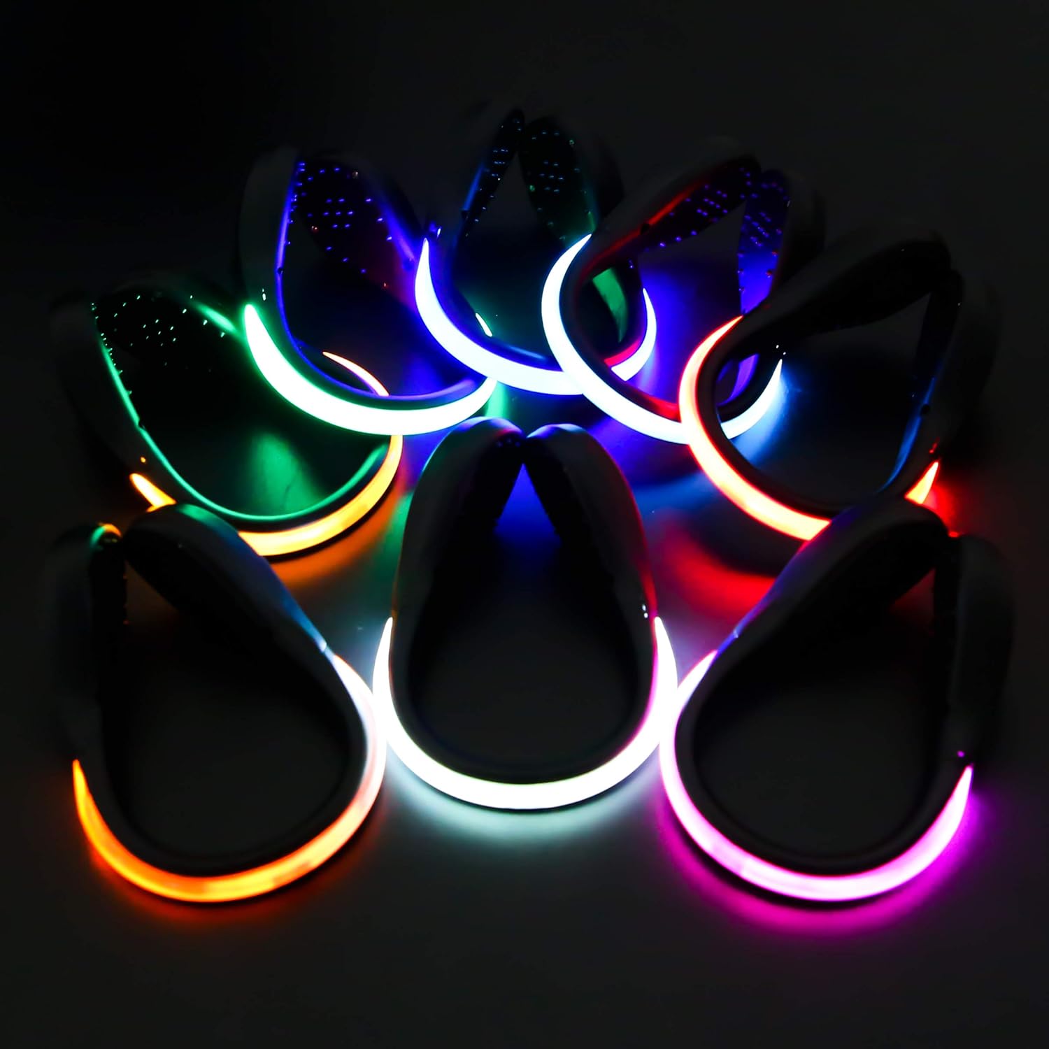 PROLOSO Shoe Lights - 8 Pack Clip-On Safety Lights for Night Running, Walking & Cycling