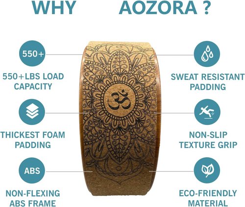 Aozora Yoga Wheel 13" - Ultimate Guide for 30+ Poses | Perfect for Stretching & Backbends