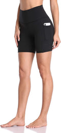 Colorfulkoala Women's High Waisted Biker Shorts - Tummy Control with Pockets | 6" Inseam Yoga Shorts