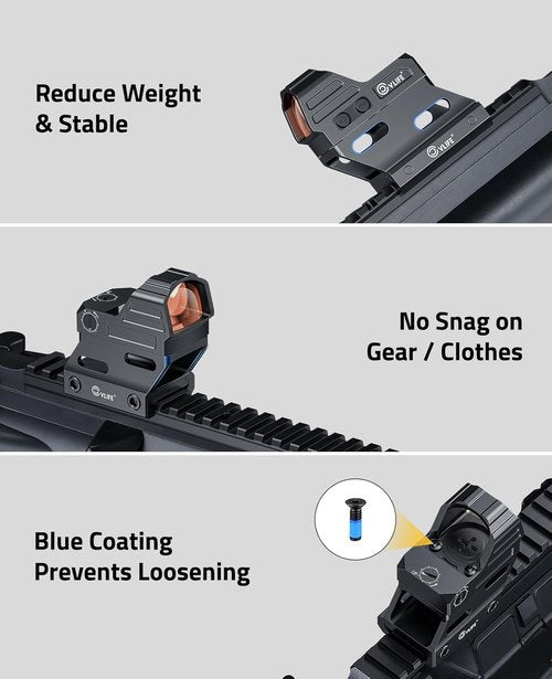 CVLIFE Red Dot Riser Mount - Reflex Sight Optic Riser Plate for Picatinny Rail | Fits RMR/RMS/RMSC, 21MM/23MM/25MM