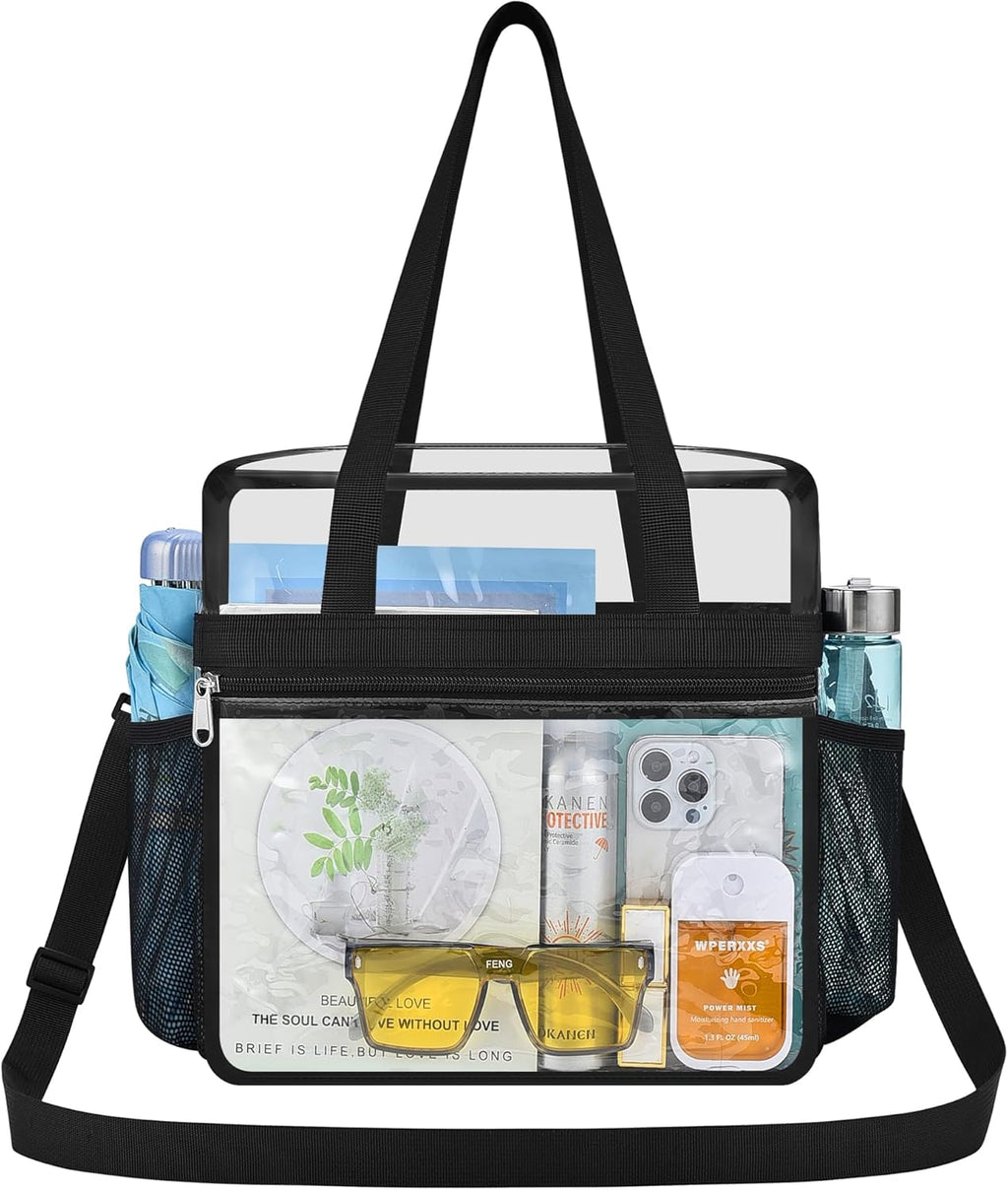 Skiennix Clear Stadium Bag - 12x6x12 Clear Tote for Concerts, Sports & Festivals