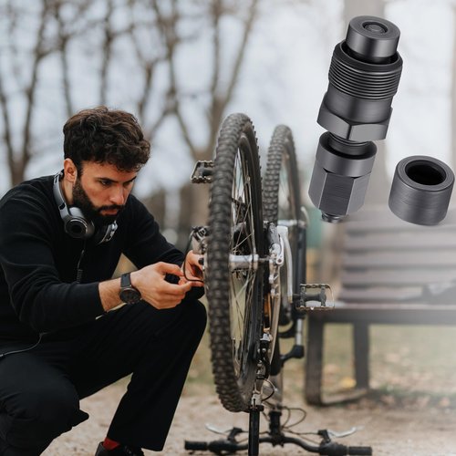 Skylety Crank Remover Bicycle Crank Puller Bike Crankset Arm Puller Compact Crankset Pulley Cycling Power Bottom Bracket Tool Repair Maintenance Remover for Bikes, Black(Simple Style)