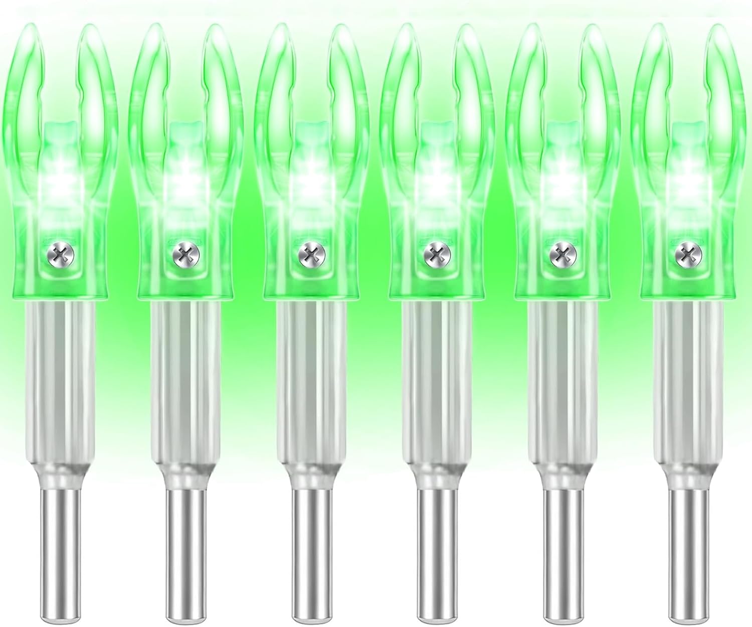 Skiennix Lighted Nocks for Arrows - 6PCS with .204/.233/.244/.246 Diameter & H/S/GT Bushings