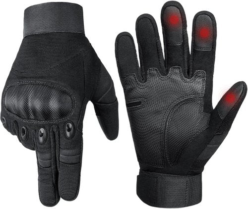 HYCOPROT Tactical Gloves for Men - Touchscreen Hard Shell Palm Pad for Motorcycle & Shooting | Durable & Versatile