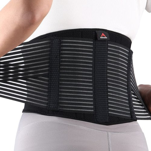 ArbruKa Back Brace Lumbar back Support Belt for Lower Back Pain Relief, Weight lifting, House Cleaner,Compression Belt for Men and Women