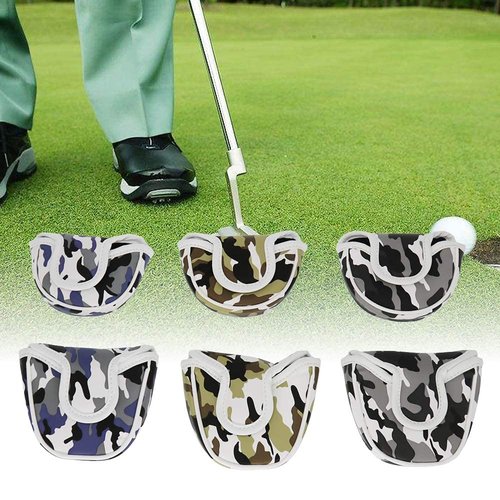 HISTAR Golf Mallet Putter Cover Headcover Camouflage Pattern Head Protective Bag (Camouflage Gray)