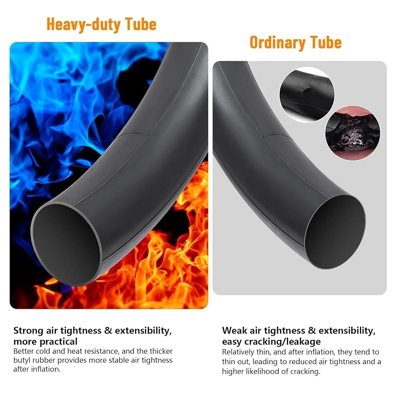 Heavy Duty Bicycle Inner Tube 700x25-34C FV48 2-PCS