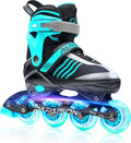 PAPAISON Adjustable Inline Skates - Light-Up Roller Skates for Kids Ages 4-16 | Perfect for Outdoor Fun