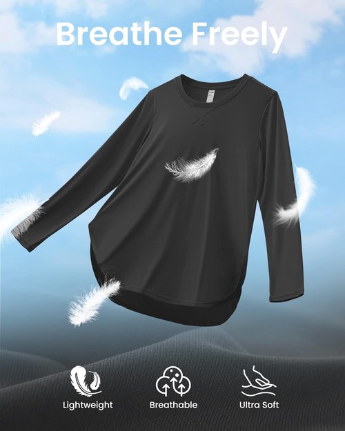 G4Free Women's Long Sleeve UV Protection Shirt - Quick Dry Lightweight Outdoor Workout Top