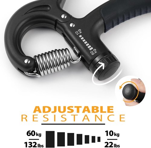 NIYIKOW Grip Strength Trainer - Adjustable Resistance 22-132Lbs | Forearm Strengthener for Musicians & Athletes