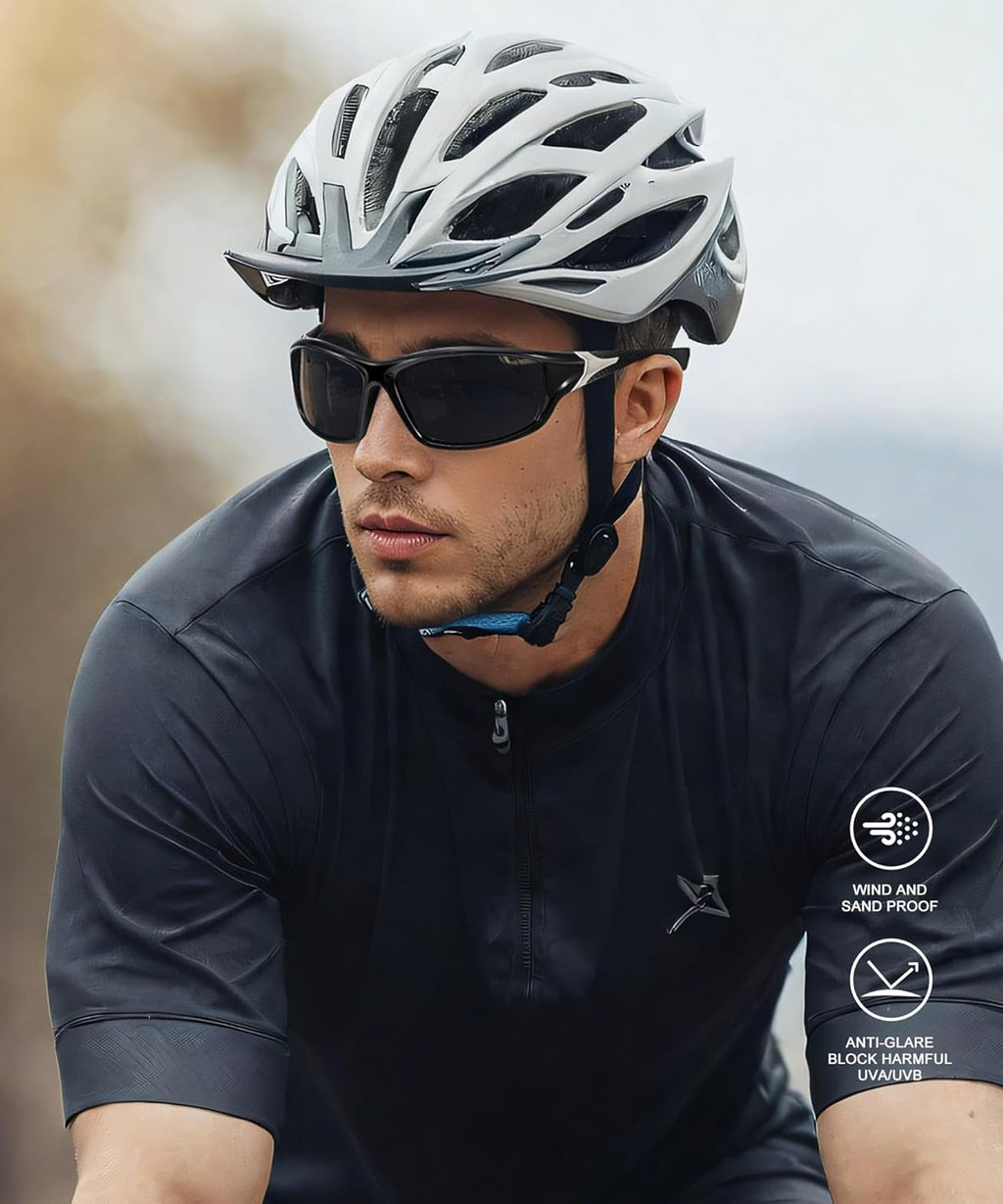 Polarized Sunglasses Men, Sports Sun Glasses Womens UV400 Protection for Fishing Running Driving
