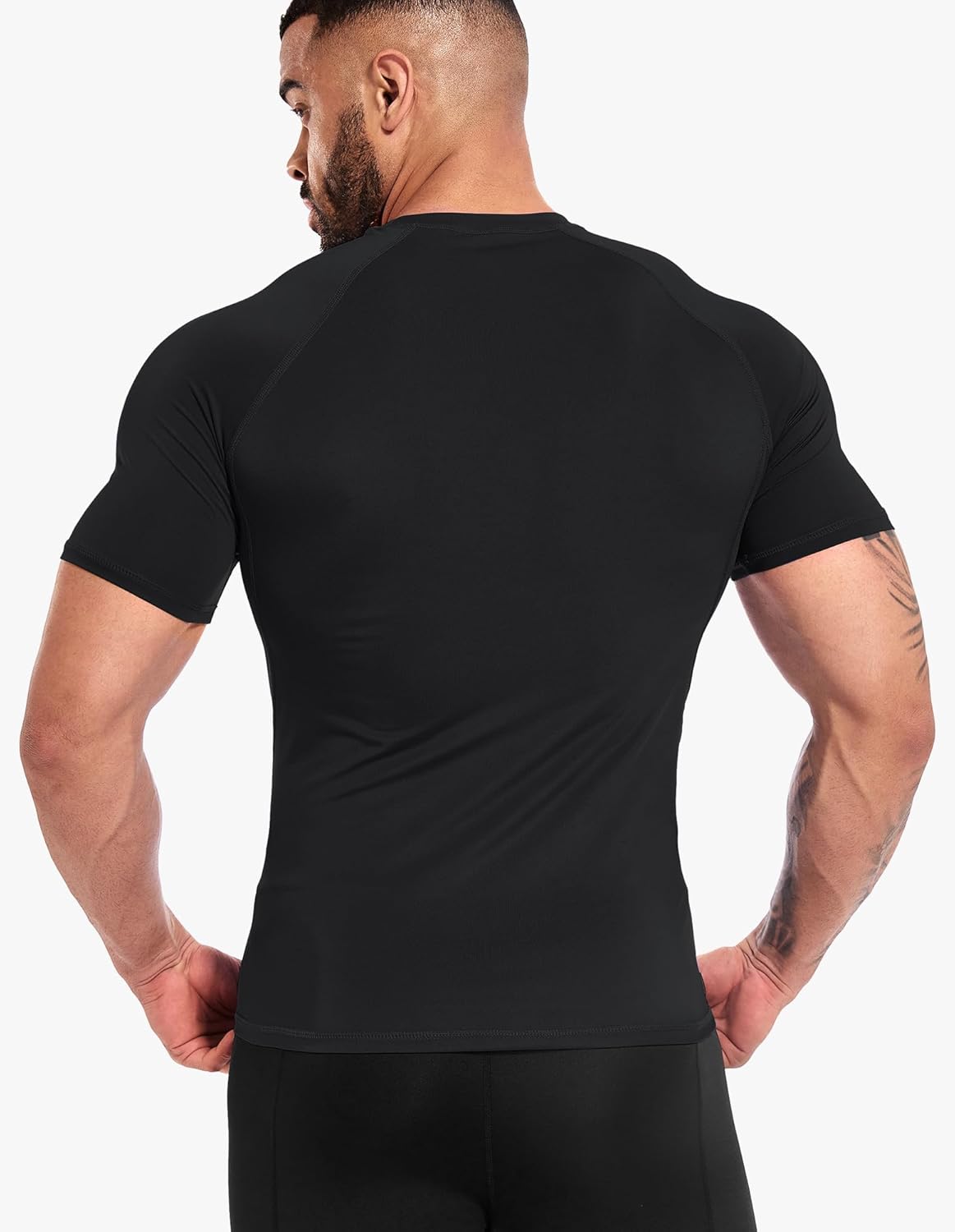 Skiennix Men's Compression Shirt - Short Sleeve Quick Dry Workout Baselayer Athletic Undershirt
