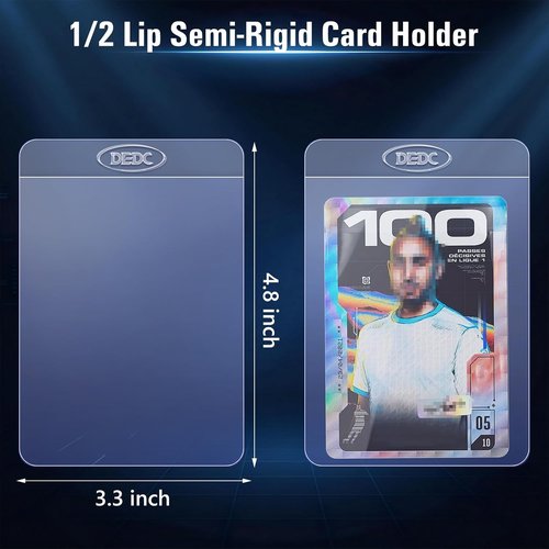 DEDC Semi-Rigid Card Holders - 300 Pcs Trading Card Sleeves for PSA, SGC, BGS, CSG Protection